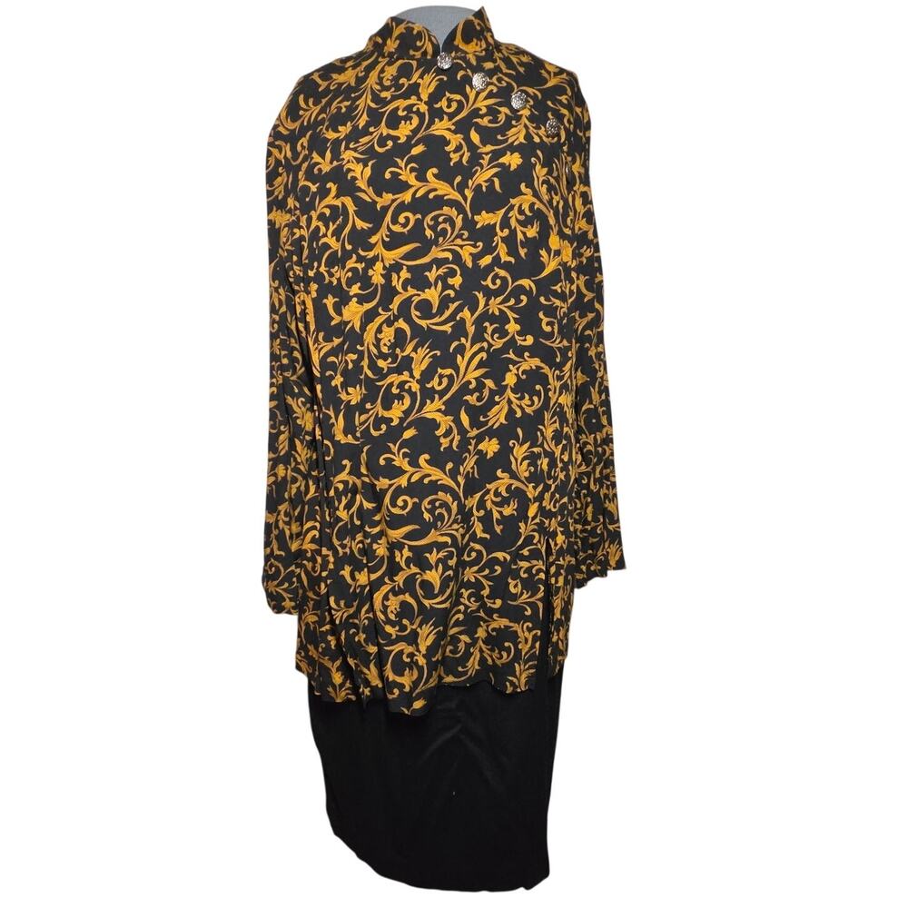 Vintage Midi Long Sleeve Dress Size 16